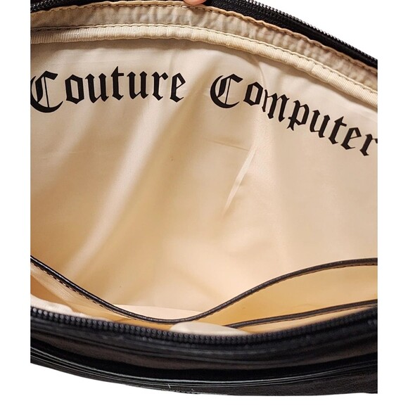 Juicy Couture Y2K Brown Velvet Computer Bag Charms Embroidered - Picture 5 of 9